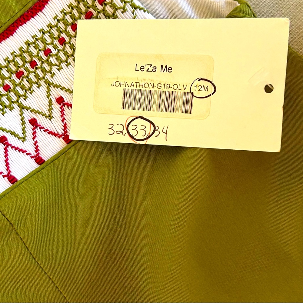 12M NWT Le’ZaMe Smocked Coverall - Picture 6 of 6